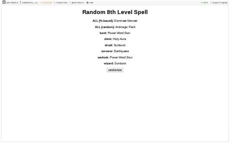 random spell generator